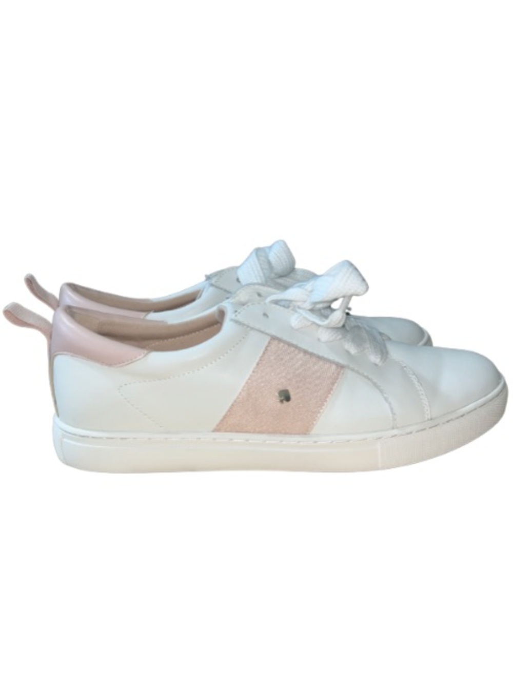 Kate Spade Iggy Sneakers Optic White Rose Smoke Size 10B Like New